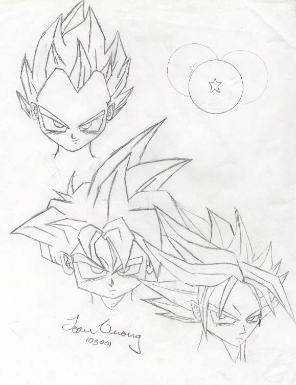 gohan,vegeta, trucks