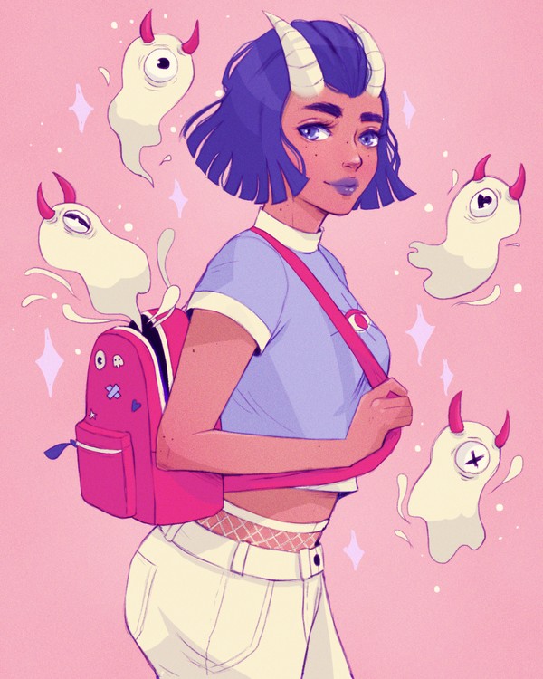 Backpack Demon Girl