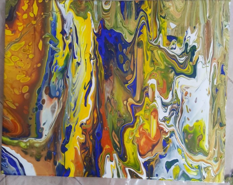 abstract acrylic on canvas