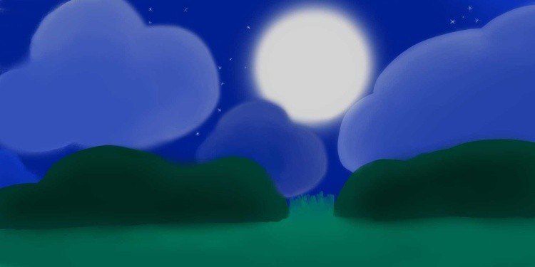 Minimalist Night Time Landscape