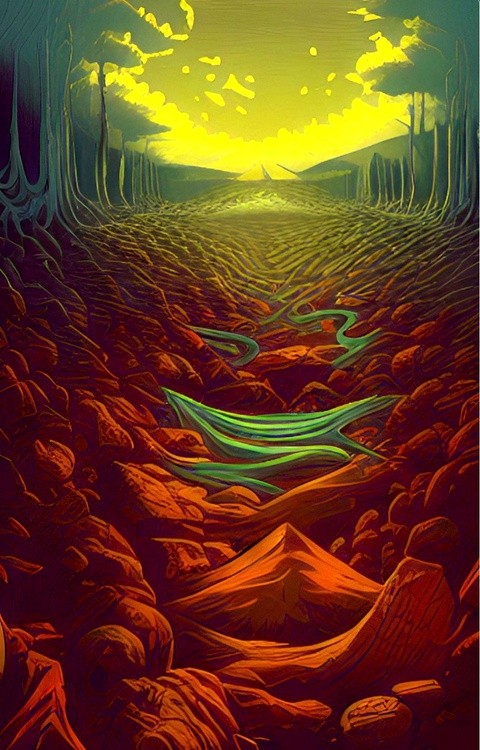 A dried up river