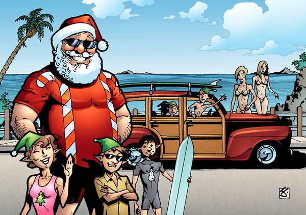 Surfin Santa