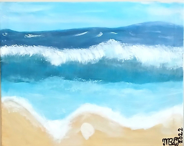 Curling Waves Along the Shoreline