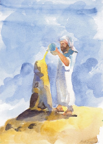 Jacob Anoints The rock