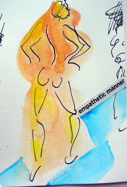 Emphatic manner : painted ink gesture drawing