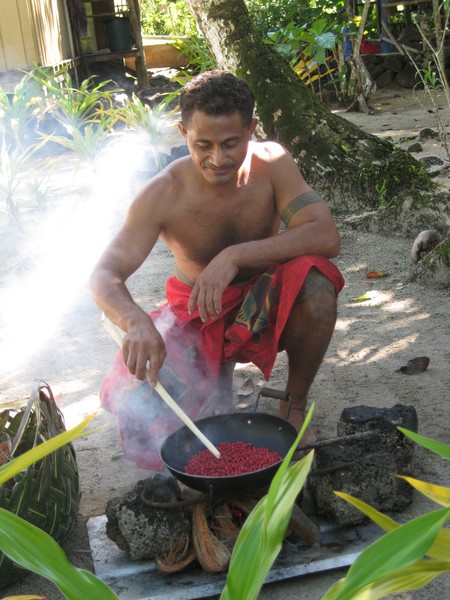 Roasting Samoan Peanuts