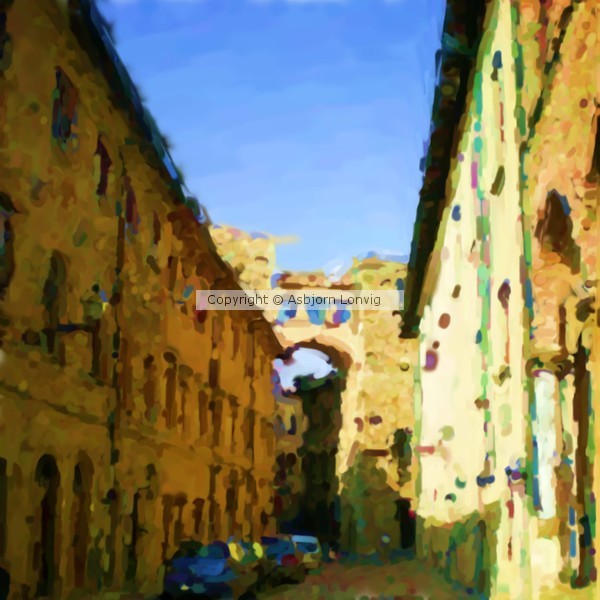 Volterra Case torri Buonparenti  Tower House of Good Parents Painting