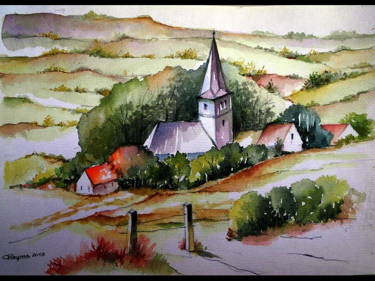 The middle of a small village