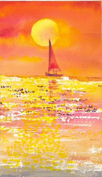 Sunset Sailboat