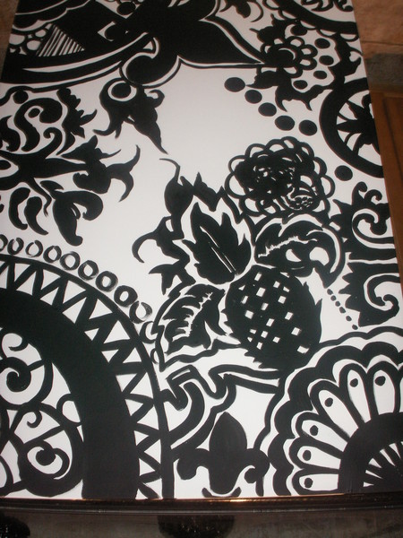 black and white
