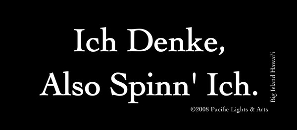 Ich Denke, Also Spinn' Ich.