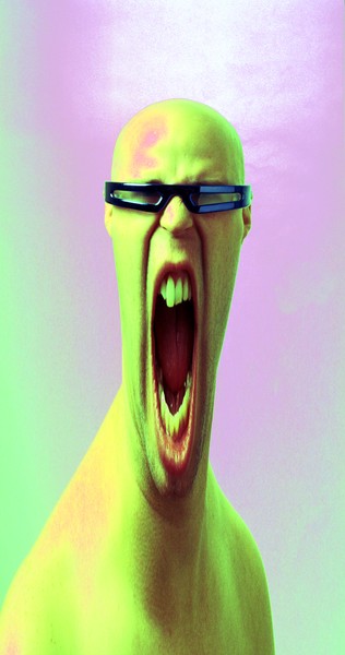 Screaming man