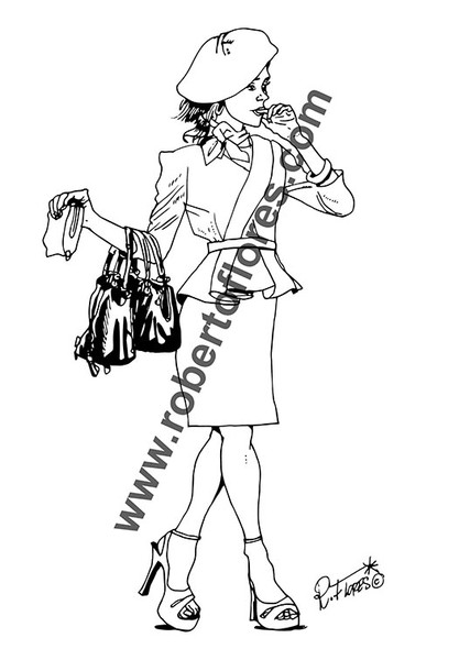 Fashion figurine illustration