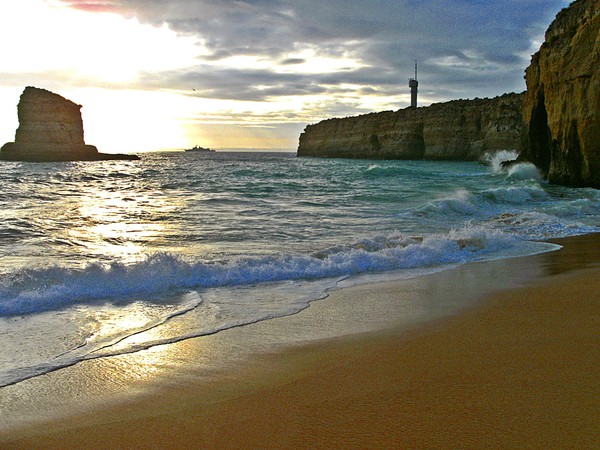 atlantic ocean meets the portugese coast