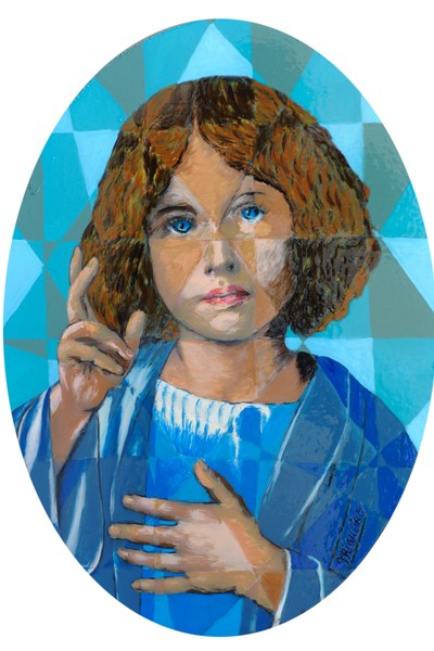 Oval de menino Jesus