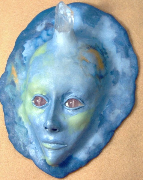 Blue Green Spirit Sculpture