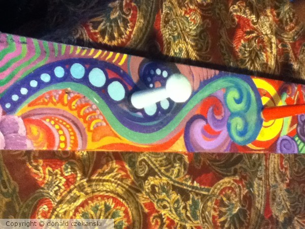 acrylic painted coat hanger