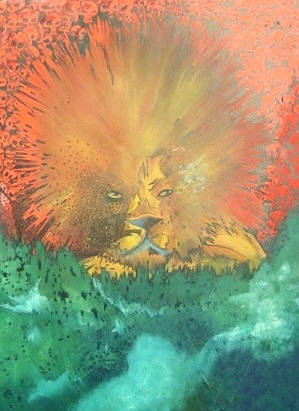 the resting lion