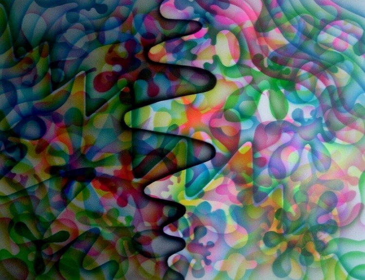 struggle between light & dark in the abstract mind