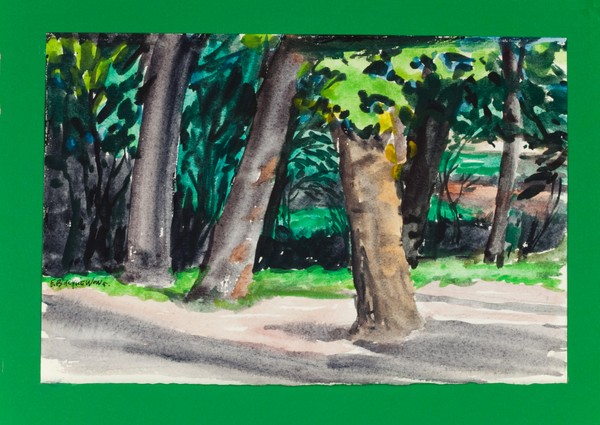 2. Lambro Park.(MI:Italy.)Water-color.32x22 cms.