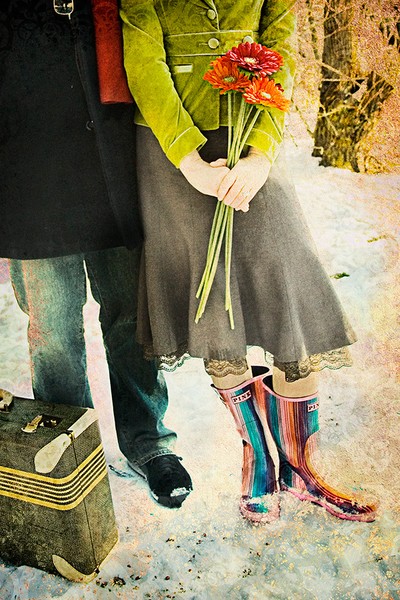 Pink boots