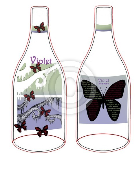 Violet Red Wine; Label