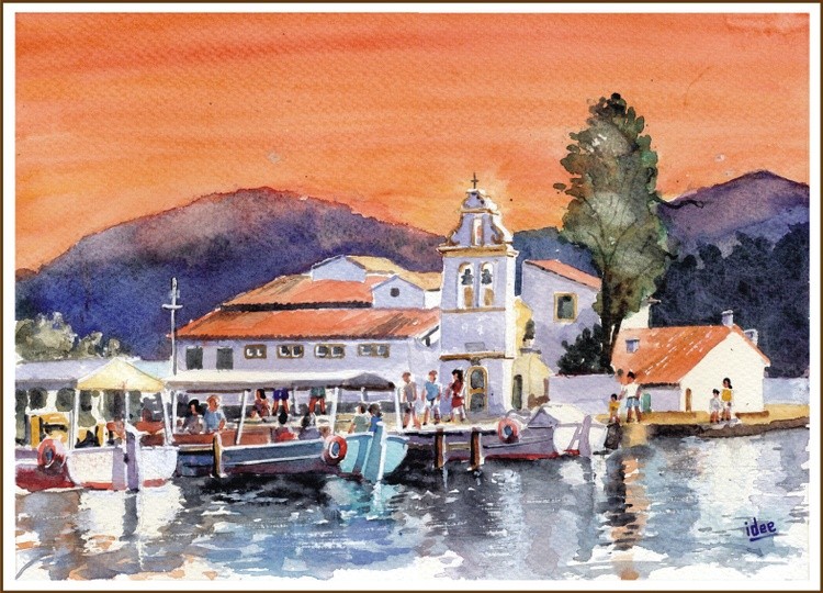 Sunset sky in Corfu
