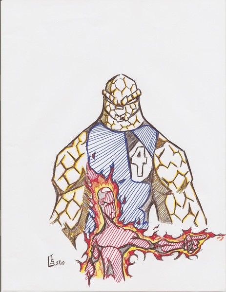 Fantastic Four Thing and Torch