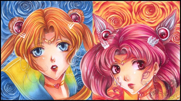 Sailor Moon And Chibi Moon