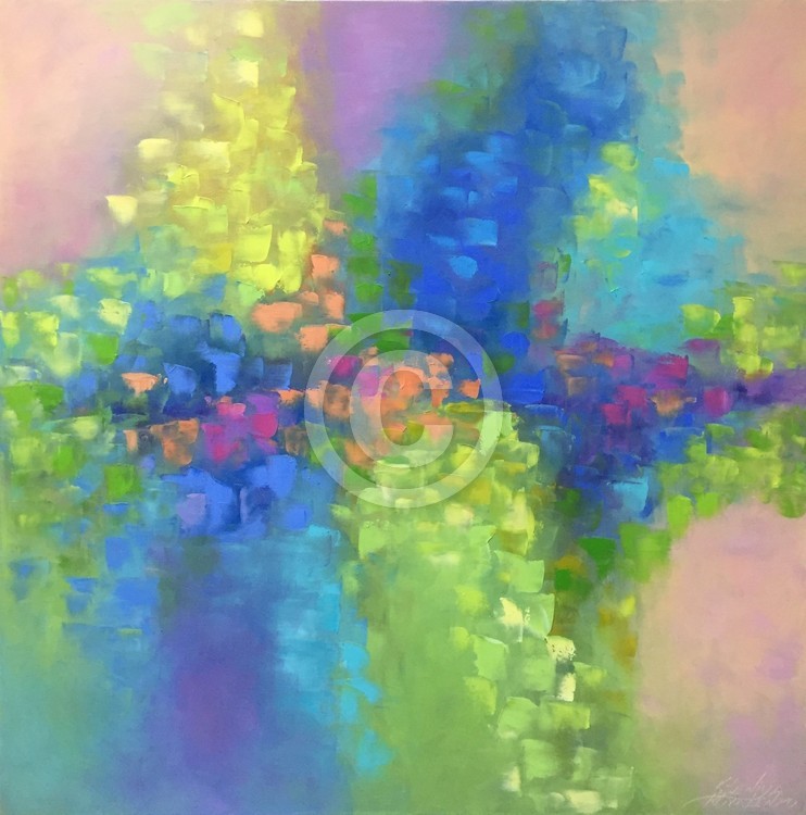 painting *Spring caprice *oil on canvas 80x80cm