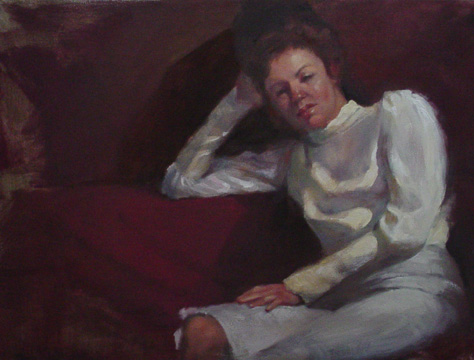 Woman in White Dress