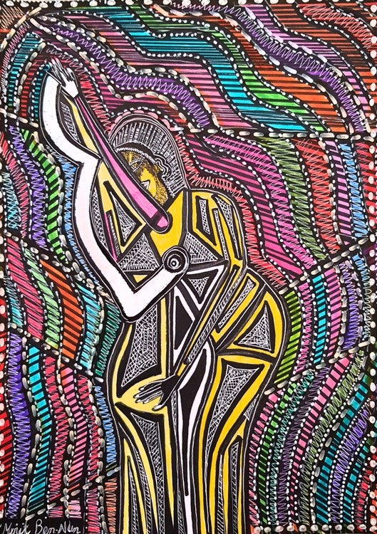 Artist from Israel modern painter autentic artwork Mirit Ben-Nun