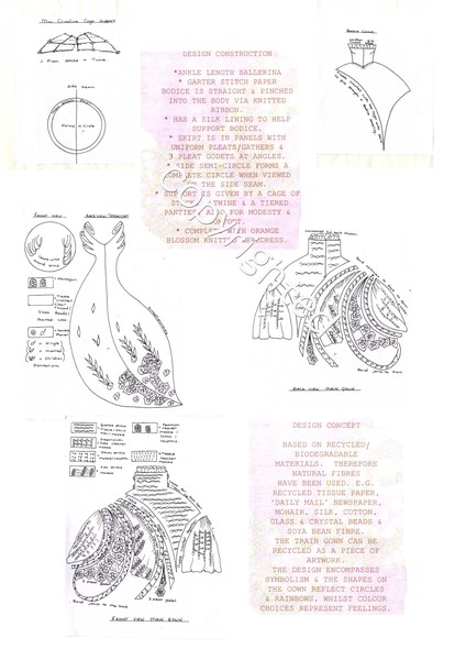 Bridal design schematic drawings