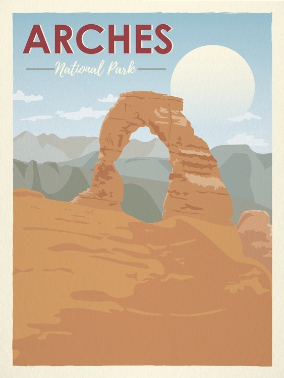 Arches Travel Poster small
