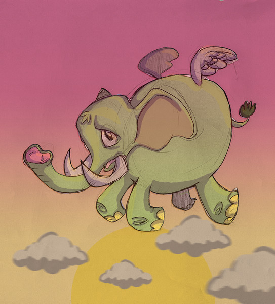 flying elephant