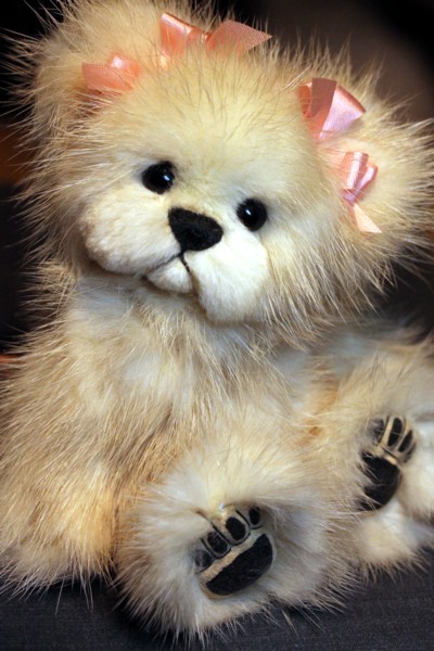 Mink Fur Teddy Bear (recycled Jacket)