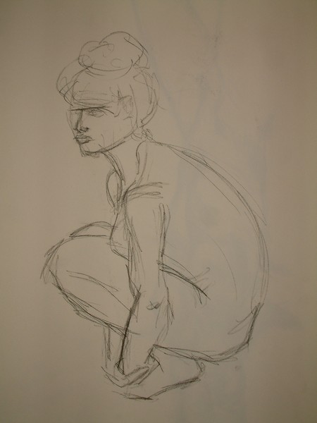 Quick charcoal sketch from life