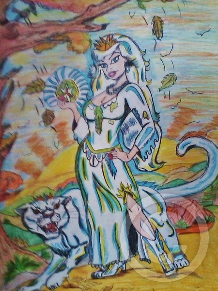 Lady Winter with Chill cougar ICZEE strolling thro