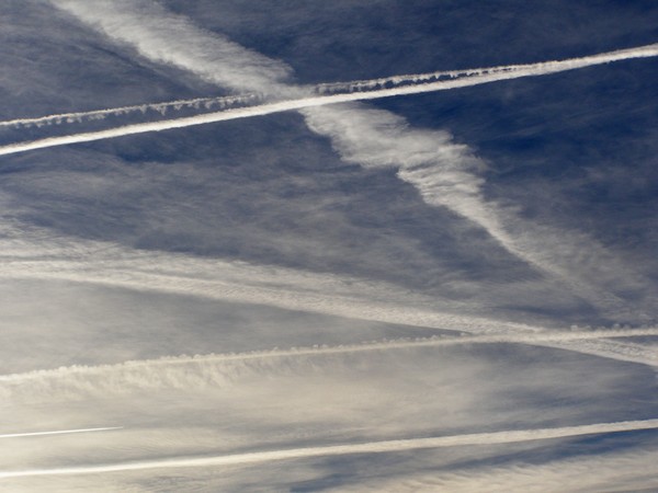 morning contrails