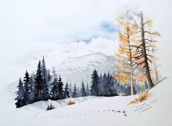 Winter in the mountains  