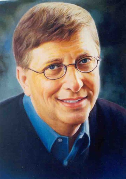 painting portrait of mr.bill gates