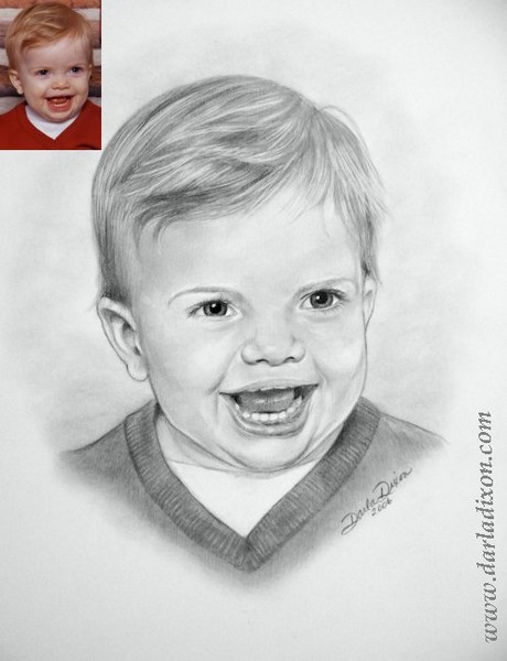 Little Boy Pencil Portrait