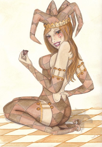 Semi-Sweet pin up jester
