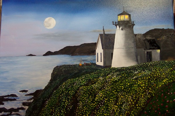 Moonrise over Light house