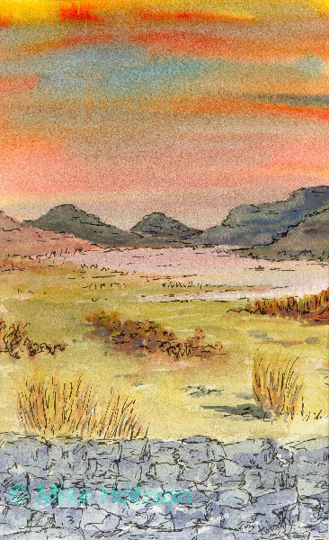 Sunset over Mountain and Moor