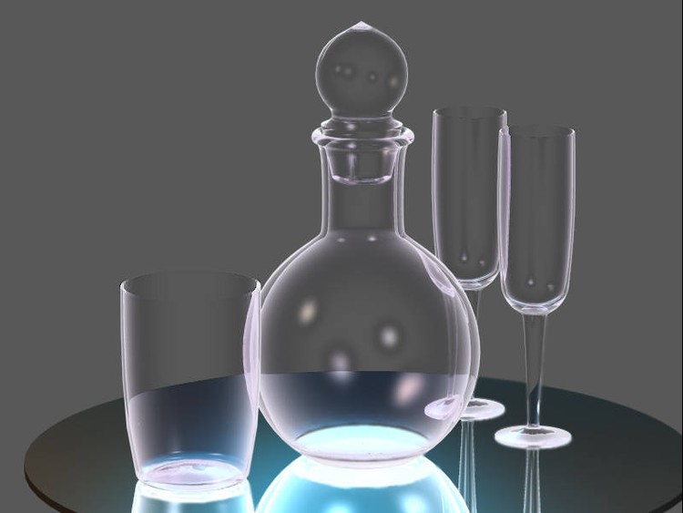 Glass raytrace