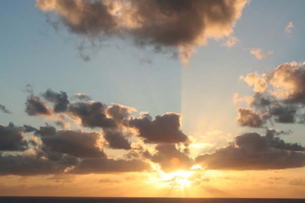 Caribbean sun set 1