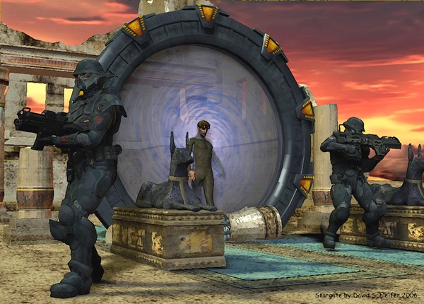 The Stargate: Credit to TV show Stargate:Atlantis