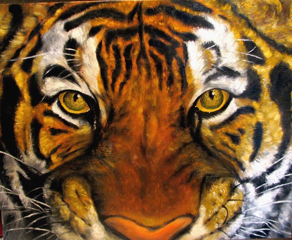 Tiger original oil painting