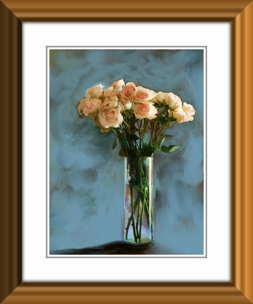 roses in a vase